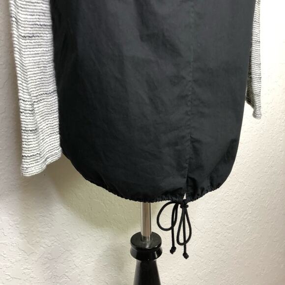 Tibi black white striped knit cotton linen blend tie back top size Large - Picture 13 of 15